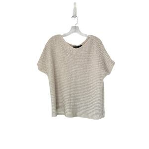 Lauren Ralph Lauren Women's Cream Lagenlook Stretch‎ Darbye Tape Crotchet Top XL